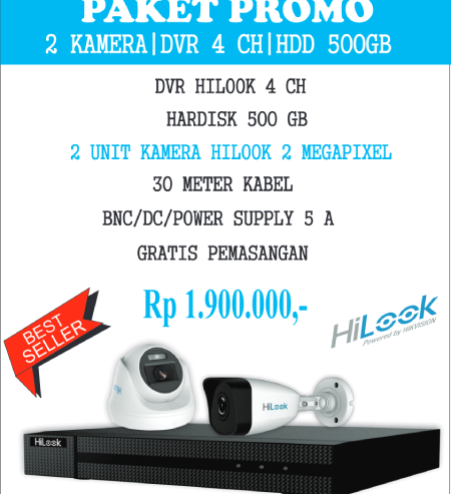Paket CCTV 2 Kamera HILOOK